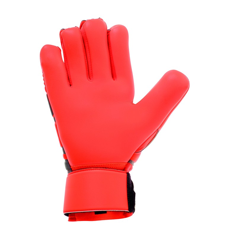 uhlsport Goalkeeper Gloves 101105802 Man, Mens, 101105802, Gris Foncé/Rouge Fluo/Blanc,