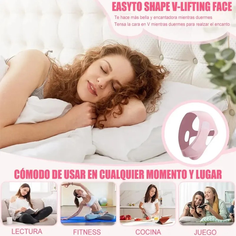 Mentonera Faja Forma V Reductores De Papada Y Arruga Facial