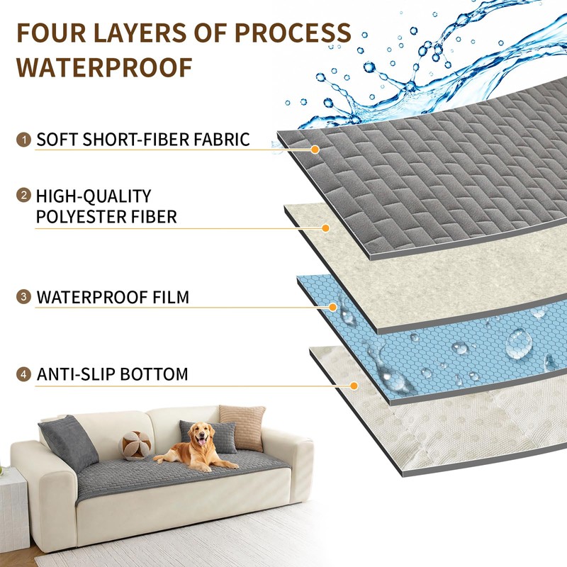 Warmstar Waterproof Couch Cover for Dogs Washable,Pet Couch Covers for