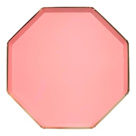 Meri Meri Neon Coral Dinner Plates