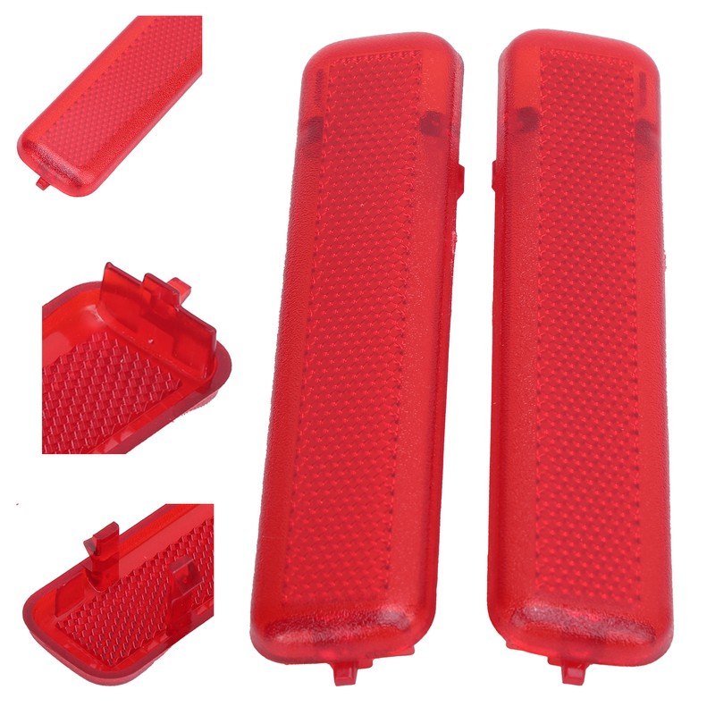 Pair Door Reflector Panel Red Interior Replacement for Silverado 1500/2500