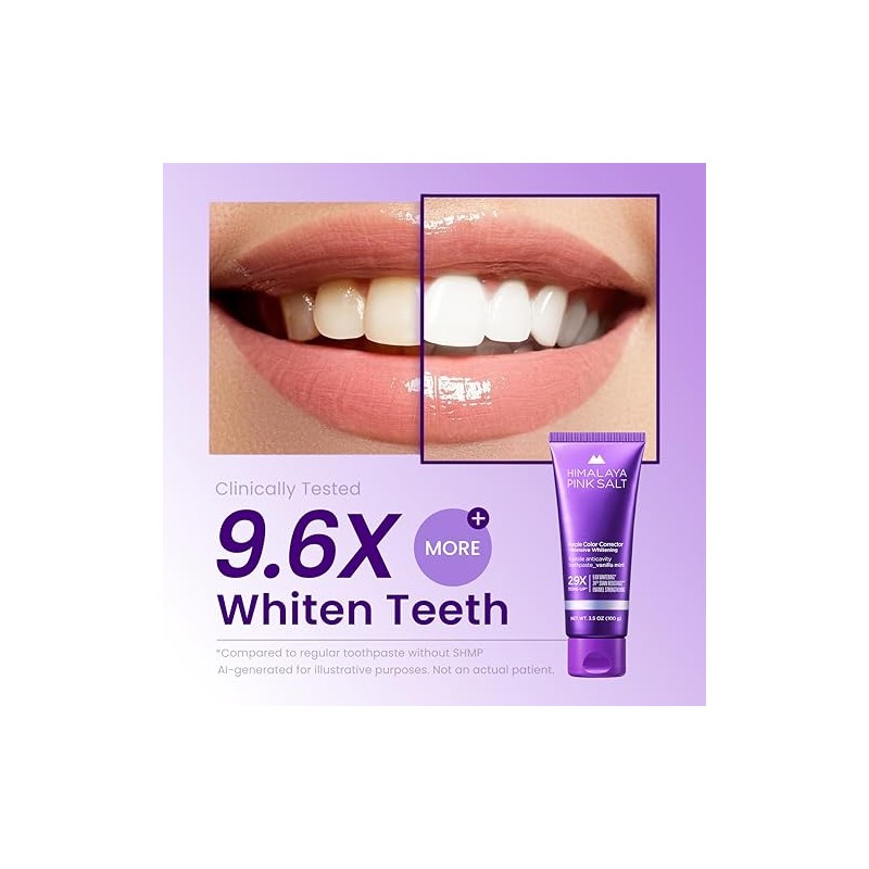 HIMALAYA PINKSALT Purple Toothpaste - Deep Stain Remover with Fluoride,