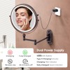 IMIKONA 9" Wall Mounted Lighted Makeup Mirror,4000mAh Rechargeable Double Sided