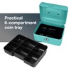 Westcott Cash Box Lockable (Compact, 15 cm) Turquoise | Lockable
