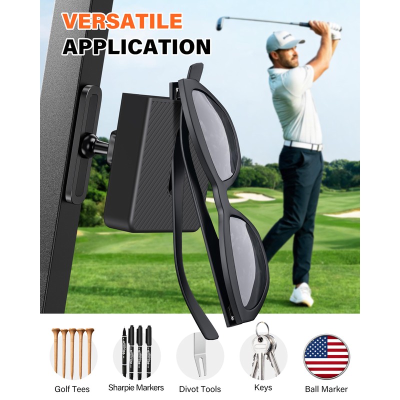 A2C Anti-Scratch Silicone Golf Cart Phone Holder Strong Magnetic Attachment