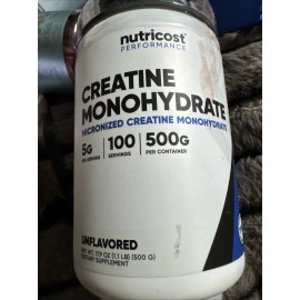 Nutricost Creatine Monohydrate Micronized Powder 500G, 5000mg Per Serv (5g)