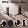 Zckjnoi London Bridge Metal Bookends for Shelves, Black, 1 Pair