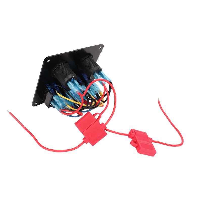 Rocker Switch Panel 4 Gang 12‑24V 5 Pin Blue Light