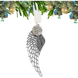 BTORER Christmas Angel Wing Ornament, Angel Memorial Christmas Unique Hanging Ornaments Remembrance,in Memory of Loved One Gifts,Memorial Ornaments for Loss of Loved One,Christmas Tree Decorations