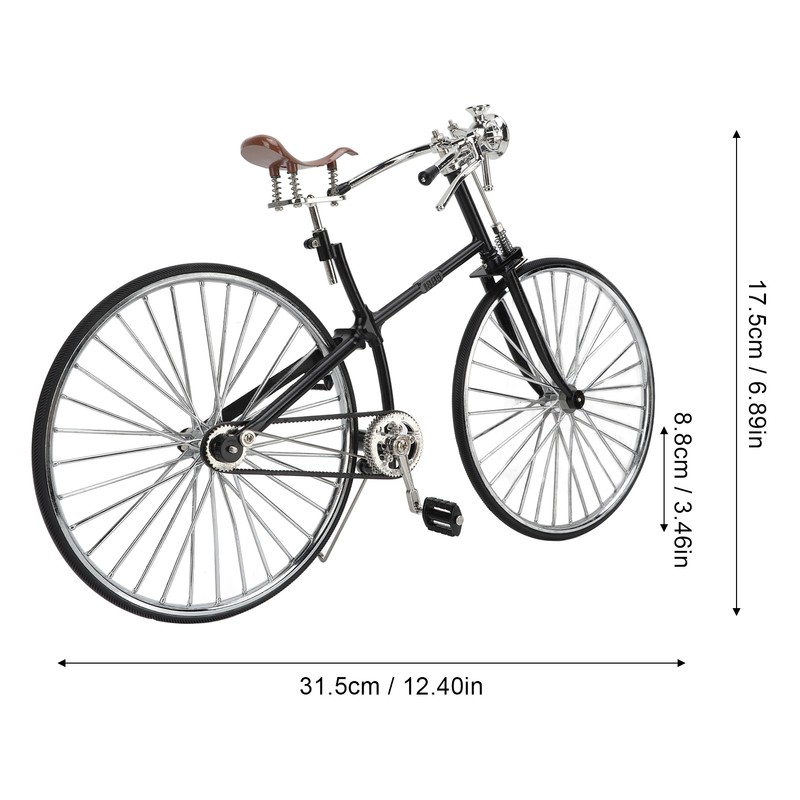 Retro Bicycle Model Retro Style 1:10 Scale Detachable Durable Metal