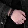 LIVLOKO Mens Bracelet Leather Black Multi-Layer Bracelet for Men Magnetic