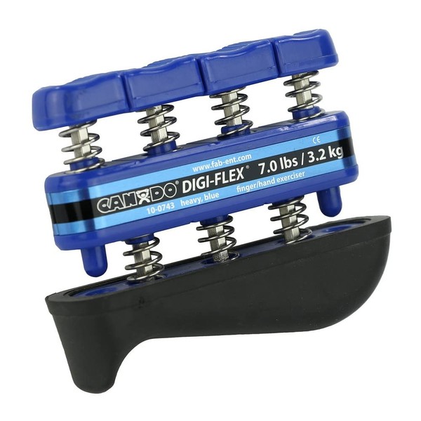 CanDo 10-0743 Digi-Flex Hand Exerciser, Finger 7.0 lb/Hand 23.0 lb, Blue-Heavy