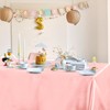 Horbaunal Pink Satin Tablecloth 60 x 102 Inches Rectangle Table