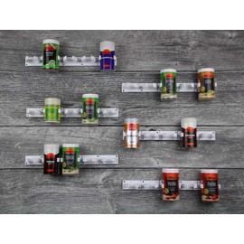 Spice rack without drilling clips, spice organiser for gluing, 6 strips for 30 spices