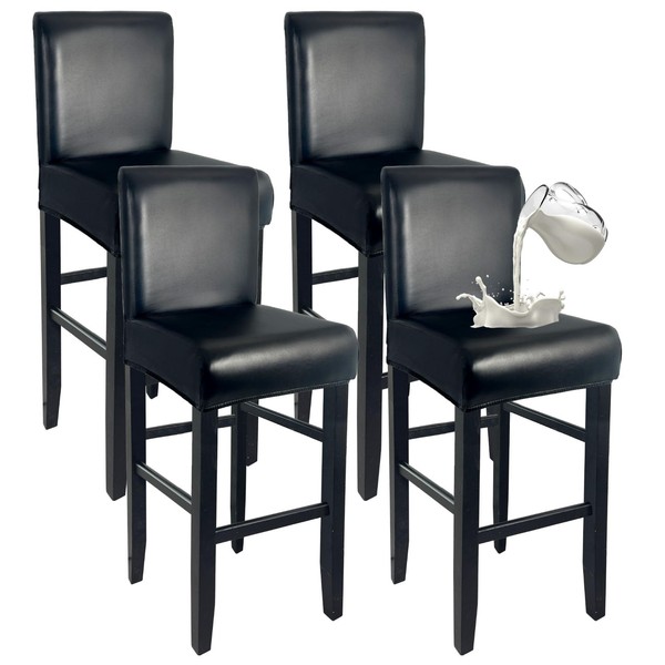 WENZMOC PU Leather Bar Stool Covers with Backs 100% Waterproof