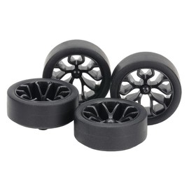 Tamiya (タミヤ) Mini 4WD Upgrade Parts No.542 GP.542 Super Hard Small Diameter Low-Profile Tires (26mm) & Carbon Reinforced Wheels (Y-Spoke) 15542 (Mini 4WD)