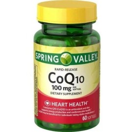Coenzima CoQ10 100 mg Spring Valley 60 cápsulas blandas Imp USA