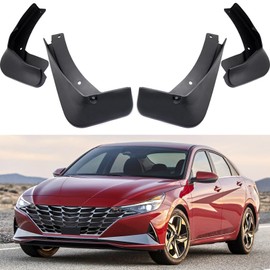 MOERTIFEI Car Mud Flaps Splash Guards Fenders Compatible with 2021 2022 2023 Hyundai Elantra (No N-Line Package), 4pcs Mud Guard Kit, Black