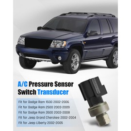 A/C Pressure Transducer Switch [3 Pins] Fit for Dodge Ram 1500 2500 3500 2003-2009, Fit for Jeep Grand Cherokee 2002-2004, Fit for Jeep Liberty 2002-2005 Replaces 20995, 5073617AA