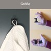 Kon-fort Home Towel Hooks Black Square Bathroom and Kitchen Set