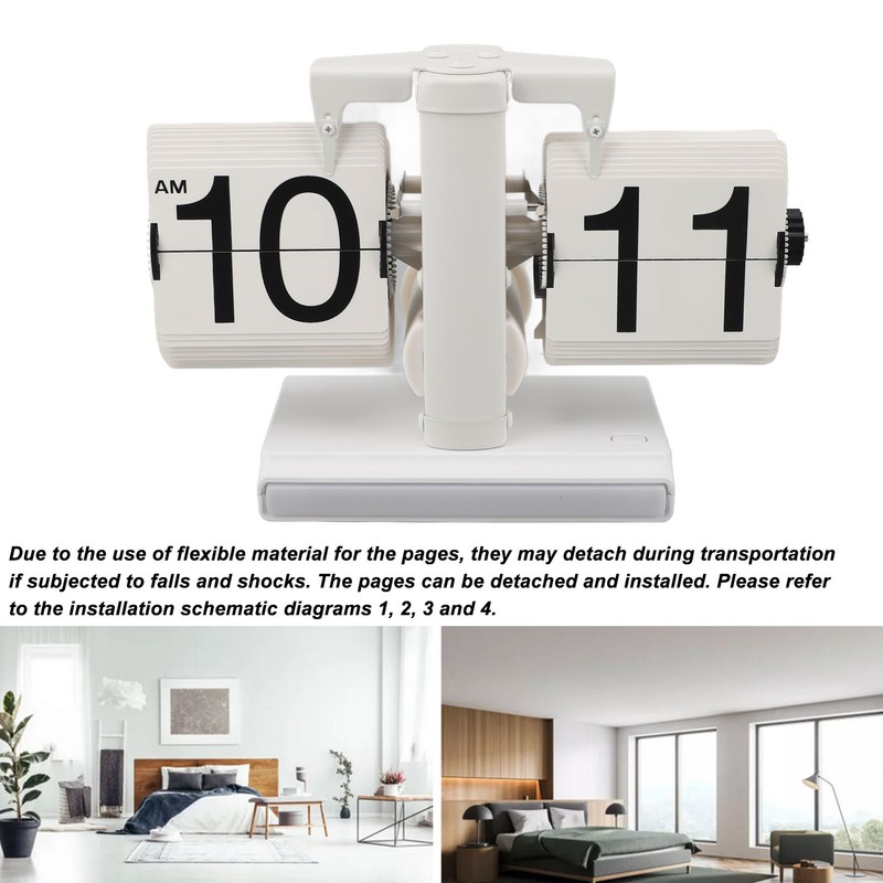 Retro Digital Flip Down Clock Battery Powered Flip Desk Clock