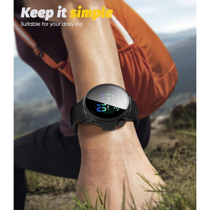(1+2) Orzero Watch Case Compatible for Garmin Vivoactive 6, with