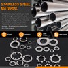 Rustark 400Pcs 6 Sizes 304 Stainless Steel Metric M3-M10 External