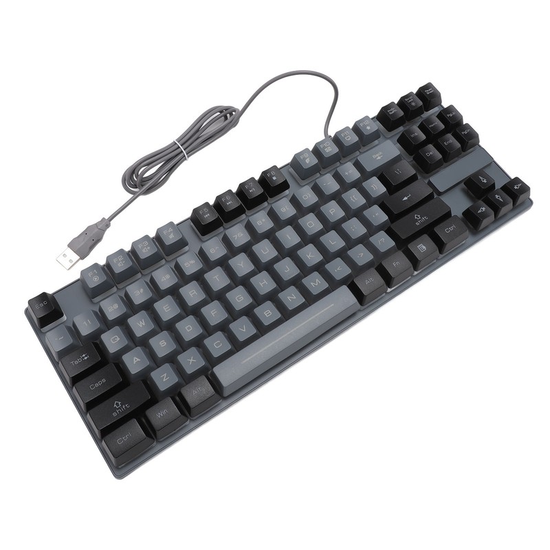 Gaming Keyboard 87 Keys ABS Keycaps RGB Backlit Contrast Color