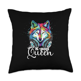 Kpop Queen Bias Wolf Korean Pop Merch K-pop Merchandise Throw Pillow
