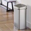 Ninestars DZT-50-28BR Automatic Touchless Motion Sensor Rectangular Trash Can, Black