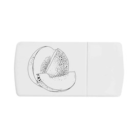 Azeeda 'Sliced Cantaloupe Melon' Pill Box with Tablet Splitter (PI00035724)