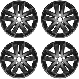 Paanlok 18 Inch Wheel Covers for Ford Explorer 2011-2019 | 4-Pack ABS Hubcaps | DOT/SAE Certified | Anti-Rust Design Wheel Skins | Alloy Wheels Only (Gloss Black)