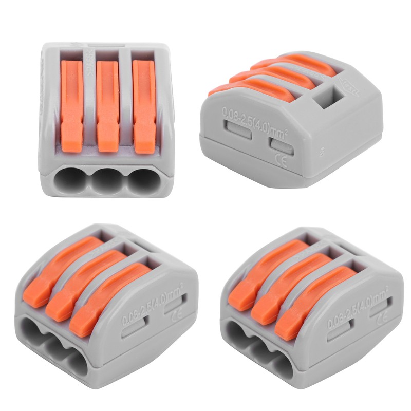 100Pcs Push Wire Wiring Connector Quick Connect Line Terminal Blocks