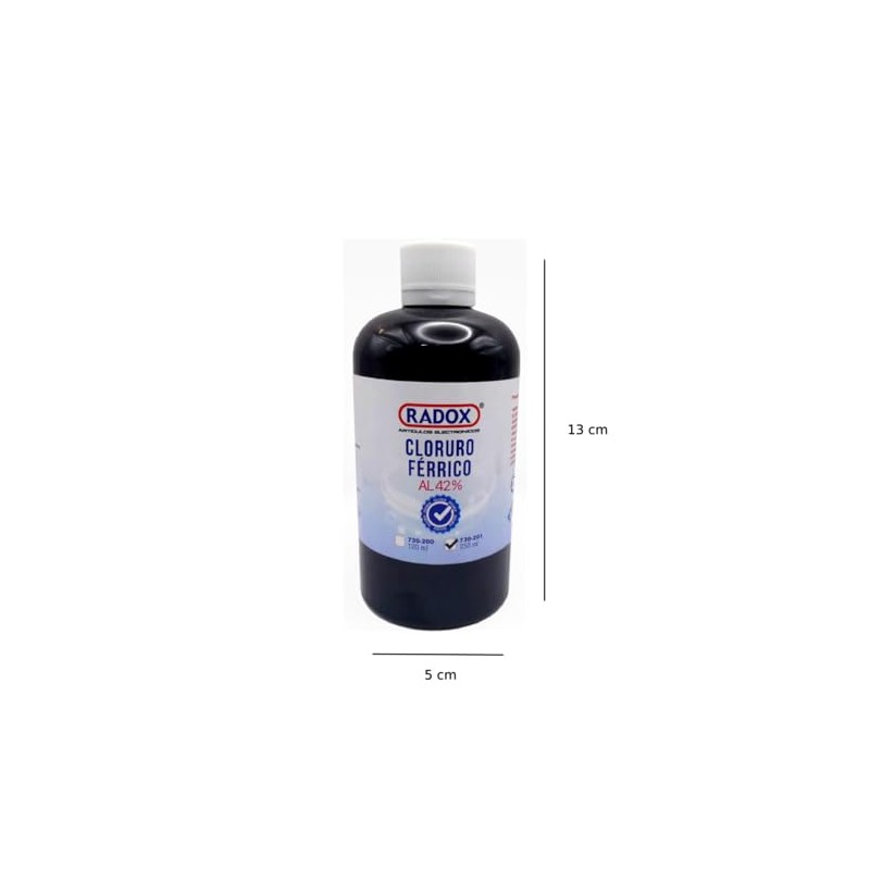 Radox CLORURO FERRICO AL 42% DE 250 ML para Grabado