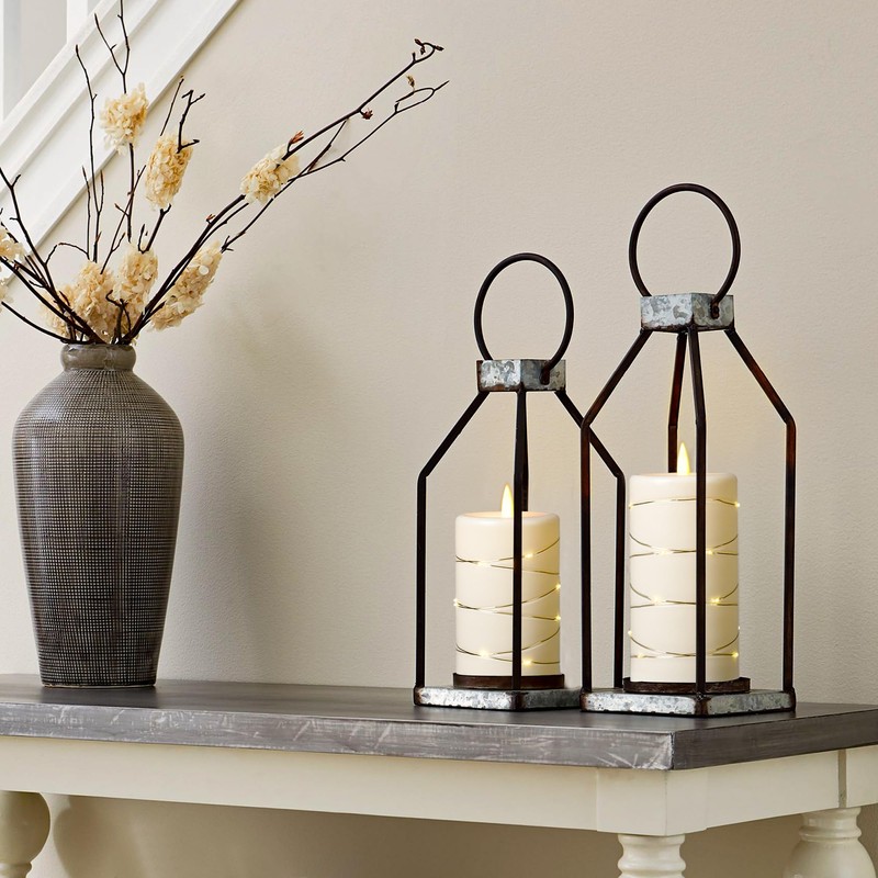 Da by Flameless Candle with Recessed Fairy Lamp, Dynamic Flame