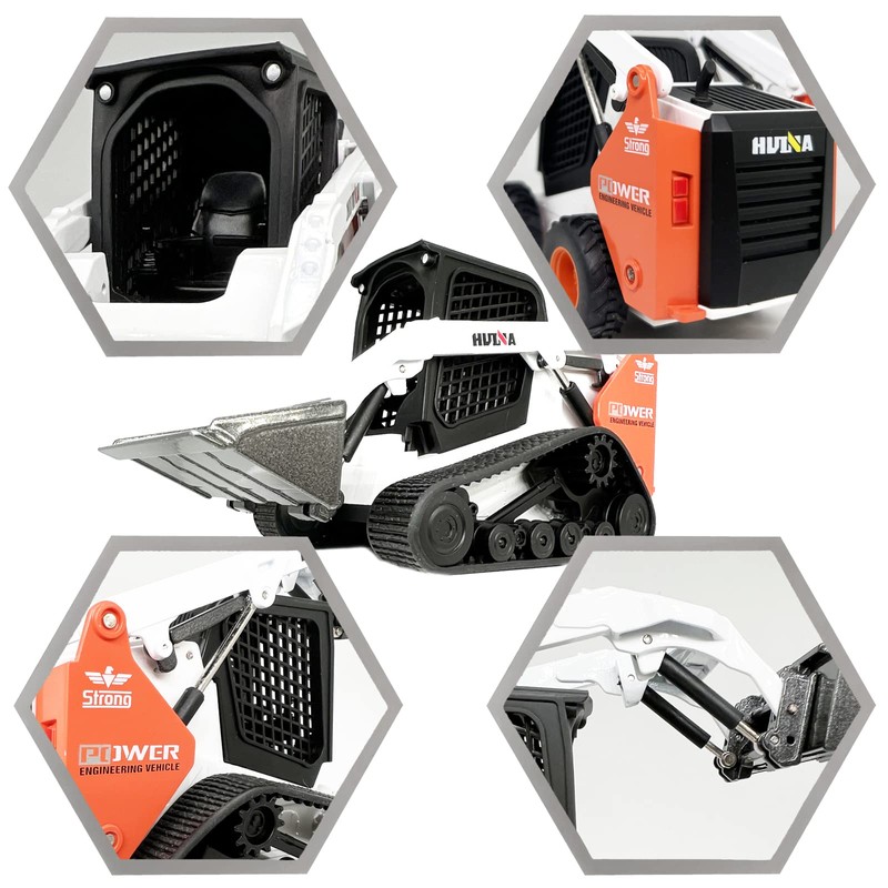 Gemini&Genius Construction Truck 3 in 1 Skid Steer Loader with