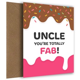 Funny Uncle Birthday Card - Hilarious Uncle Gifts from Niece and Nephew - Fab Uncles of Any Age 16th, 18th, 20th, 21st & Beyond!"