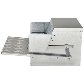 Automatic Poultry Feeder for Chickens - 30lb Capacity, Weatherproof &, Galvanized Steel & Aluminum