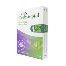 Bomuca - Probvioptal 30 Cápsulas, Probióticos y Prebióticos, 14,000 millones de UFC, Tecnología Duocap                                                