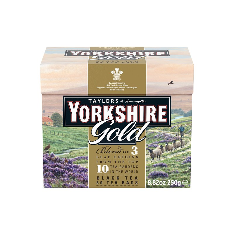 Yorkshire Tea, Gold, Pillow Tea Bags, 80 Count (Pack of