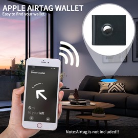 FALAN MULE Wallet for Men Genuine Leather RFID Blocking Slim Wallet with Bifold Built-in Case Holder for AirTag