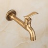 Antique Brass Bathroom Washing Machine Wall Mounted Tap with Handle