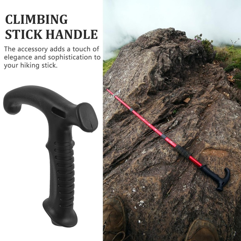ULTECHNOVO Polished Stick Handle Pole Polished Cane Head Grip Wooden