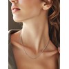 FOCALOOK Silver Chain Necklace for Women, 1.2mm Thin Stackable Snake