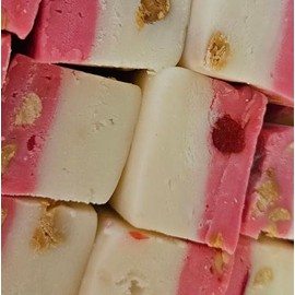 The Fudge Factory Hand Made Soft Nougat Gift Pouch 600g (Pink & White - Strawberry & Vanilla)