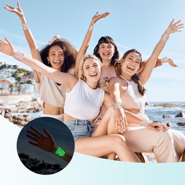 HBorna 96 Pcs Beaded Friendship Bracelets Bulk Stretch Cute Bracelets Y2k Colorful Adjustable Friendship Bracelets for Women Jewelry Inspirational Bracelets Party Favors Friend Gifts(Fluorescent)