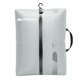 YEEKORO Vacuum Bags for Travel, Professional IP67 Reusable Vacuum Compression Bags for Travel Suitcases, Durable Space Saver Bag (1 PACK GREY,No Pump)