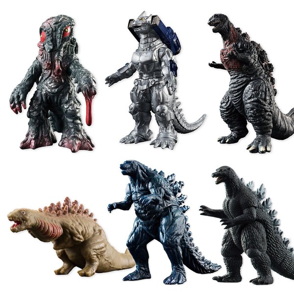 BANDAI NAMCO Godzilla Soft Vinyl 4" Figure Collection Shokugan Collection