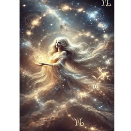 GLIDIAM Diamond Painting Zodiac Sign Virgo, Diamond Painting Pictures Virgo, 30 x 40 cm DIY Full Drill Craft Adults, Mosaic Embroidery Cross Stitch Gift for Wall Decoration Living Room Bedroom