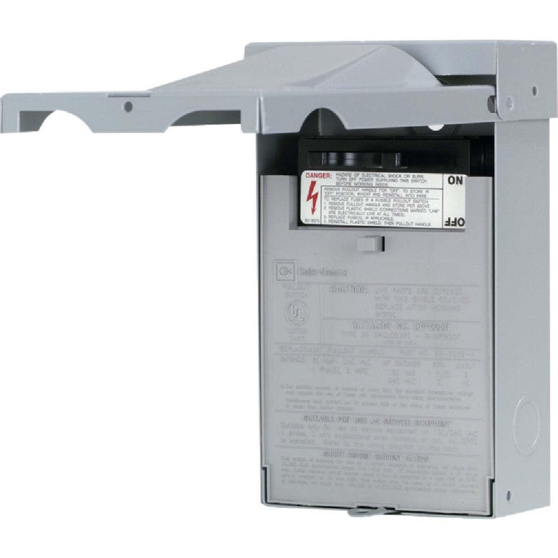 EATON CORPORATION, Color Eaton Dpf221Rp Pullout Air Conditioner Disconnect, 120/240V,